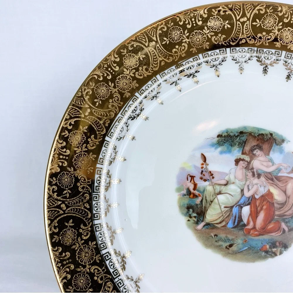 Vintage 1950s Edgewood Fine China 22K Gold Decorative Plate